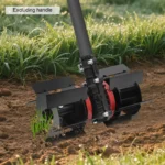 9-Teeth Weeding Wheel 26×9 Red+Black, Iron Spray Painting 10cm Blade Lawn Mower Weed Remover Tool - Image 3