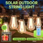 Garden Solar String Lights Led Remote Control Outdoor Lamps Waterproof Outdoor Solar Led Light For Party Camping Tent Decoration