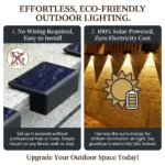 Solar Lights Outdoor IP55 Waterproof Fence Led Lights Solar Powered LED Light for Garden Outside Backyard/Step/Patio - Image 4