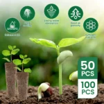50/100Pcs Seed Grow Sponges Hydroponic Pods Kit with Plant Labels Replacement Root Growth Sponges Indoor Gardening Accessories - Image 2