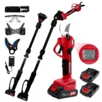 21v Electric garden shears scissors with telescopic rod battery branch scissors brushless motor Adjustable cut diameter