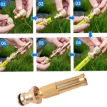 1Pc Nozzle Water Gun Aluminum Alloy High Pressure Direct Spray Quick Connector Household Hose Adjustable Garden Sprinkle Tool - Image 6