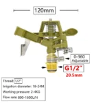 1/2 3/4 1" 1.5" 2" Female Thread Big Covering Range Sprinklers Farm Garden Irrigation Watering Rain Gun Metal Lawn Sprinkler - Image 2