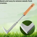 Stainless steel gap weeding tool, L-shaped multi-purpose garden hand tool, used for clearing weeds in yards, terraces, and lanes - Image 6