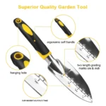 Garden Tool Hand Trowel,Rake,Cultivator,Weeder Tools With Ergonomic Handle,Garden Lawn Farmland Transplant Gardening Bonsai Tool - Image 2