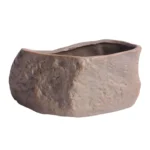 Ceramic Flower Pot with Drainage Hole Wear-Resistant Stone-Shaped Plant - Image 2