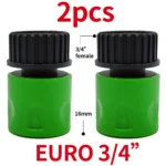 WUJIE Quick Connector Nipple EURO USA 3/4 Inch Male Threaded Hose Pipe Adapter for Garden Tubing Drip Irrigation Watering System - Image 3