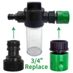 WUJIE Quick Connector Nipple EURO USA 3/4 Inch Male Threaded Hose Pipe Adapter for Garden Tubing Drip Irrigation Watering System - Image 6