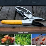 8" Durable Professional Ratchet Garden Pruning Shears - 3-Stage Anvil Design for 5X More Cutting Power, Ideal for Weak Hands - Image 4