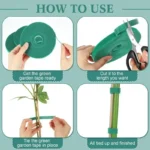 Self Adhesive Plant Nylon Cable Tie Strips Green Adjustable Plants Hook Loop Support Garden Twine Bandage Reusable Fastener Tape - Image 5