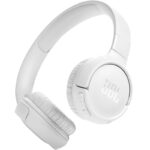 Casti audio wireless supraureche JBL Tune 525BT, sunet JBL Pure Bass, Bluetooth 5.3, conexiune multi-punct, asistent vocal, alb