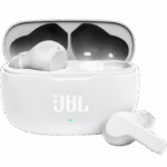 Casti audio wireless, JBL Wave 200TWS, Bluetooth 5.0, autonomie 20h, 3 seturi dopuri de urechi, Alb