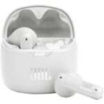 Căști audio intrauriculare JBL Tune Flex, True Wireless, Bluetooth, Anulare activă a zgomotului, IPX4, JBL Sound Fit, Alb