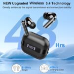 Căști Wireless cu Sunet de Înaltă Fidelitate, Design In-Ear cu Patru Microfoane ENC, 48 de Ore de Autonomie cu o Carcasă de Încărcare cu Afișaj LED, Perfecte pentru Dispozitive Android și iOS, un Cadou Ideal pentru Familie, Mai Ales de Crăciun - Image 3