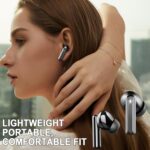 Căști Wireless cu Sunet de Înaltă Fidelitate, Design In-Ear cu Patru Microfoane ENC, 48 de Ore de Autonomie cu o Carcasă de Încărcare cu Afișaj LED, Perfecte pentru Dispozitive Android și iOS, un Cadou Ideal pentru Familie, Mai Ales de Crăciun - Image 7