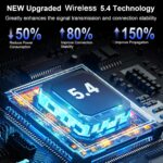 Căști Wireless cu Sunet de Înaltă Fidelitate, Design In-Ear cu Patru Microfoane ENC, 48 de Ore de Autonomie cu o Carcasă de Încărcare cu Afișaj LED, Perfecte pentru Dispozitive Android și iOS, un Cadou Ideal pentru Familie, Mai Ales de Crăciun - Image 4