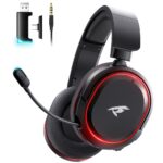 Căști de gaming fără fir: Baterie de lungă durată 100H, sunet surround 7.1, latență scăzută 2.4GHz, microfon ENC, RGB, compatibile cu PC, PS5, PS4, Switch - Image 9