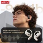 Căști de traducere wireless cu AI MINISO MS150: Suportă 135 de limbi - Wireless 5.4, Potrivire confortabilă, Calitate superioară a sunetului, Durată de viață a bateriei extinsă, Ecran tactil - Ideal pentru muzică, gaming și sport - Image 3