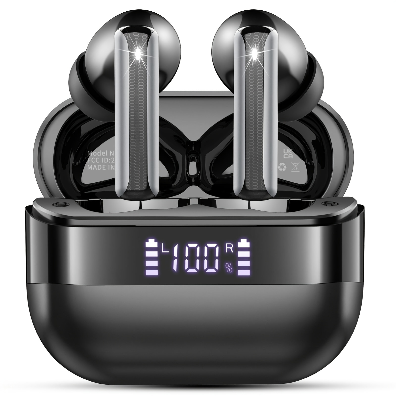 product-fancy-c5d0f6c2-4a60-40b8-8694-180e8f0c30bf Căști Wireless cu Sunet de Înaltă Fidelitate, Design In-Ear cu Patru Microfoane ENC, 48 de Ore de Autonomie cu o Carcasă de Încărcare cu Afișaj LED, Perfecte pentru Dispozitive Android și iOS, un Cadou Ideal pentru Familie, Mai Ales de Crăciun - Image 1