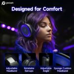 Căști de gaming fără fir: Baterie de lungă durată 100H, sunet surround 7.1, latență scăzută 2.4GHz, microfon ENC, RGB, compatibile cu PC, PS5, PS4, Switch - Image 12