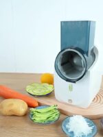 Tocător de carne, feliator de legume, robot de bucătărie versatil, râșniță reîncărcabilă pentru brânză, feliator rotativ, operare cu un singur buton, capabil să tocească legume și să răzuiască brânză, ideal pentru bucătăriile de acasă - Image 12