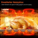 Friteuză cu aer cald 6.1 L | 6-1 Moduri de gătit predefinite | Bol transparent pentru friteuri pentru cele mai bune rezultate | Gătește creveți, friptură, cartofi prăjiți, aripioare, pui și multe altele | Control precis al temperaturii și timpului, coș sigur pentru mașina de spălat vase, mese rapide și ușoare în câteva minute, compactă, neagră - Image 10