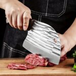 Set de 8 cuțite de bucătărie, Set de cuțite de bucătărie, Cuțite de bucătărie foarte ascuțite, Oțel inoxidabil, Robuste și durabile, Disponibile în mai multe dimensiuni, Potrivite pentru tăierea cărnii, legumelor, fructelor, Ambalaj în cutie de cadou, Cadoul este, de asemenea, o alegere bună! - Image 8