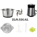 Robot de bucătărie cu mașină de tocat carne, mixer casnic din oțel inoxidabil, complet automat, mașină de tocat carne multifuncțională, robot de bucătărie care poate bate ouăle, tăia legumele, frământa aluatul, măcina carne, etc. - Image 8