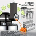 Robot de bucătărie multifuncțional 6-în-1 cu bol din oțel inoxidabil de 5.5L, robot de masă cu 6 viteze și cap înclinabil de 2000W, blender pentru suc cu recipient din sticlă de 1.5L, procesor de alimente multifuncțional, mixere de bucătărie pentru majoritatea bucătarilor casnici, sigur pentru mașina de spălat vase - Image 8