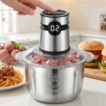 Mașină de umplut umpluturi electrice complet automată pentru acasă, mașină de tocat carne, tocător de legume, tocător de ceapă și usturoi, mașină de amestecat de mare capacitate pentru legume și carne, fabricată din oțel inoxidabil - Image 6