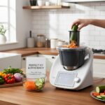 SENBOWE Feliator electric de legume compatibil cu robotul de bucătărie TM5/TM6. Funcționare manuală, confecționat din oțel inoxidabil 304 cu accesorii pentru decojire și feliere. Ușor de instalat, ideal pentru înlocuirea accesoriilor recipientului de bucătărie.