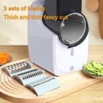Tocător de carne, feliator de legume, robot de bucătărie versatil, râșniță reîncărcabilă pentru brânză, feliator rotativ, operare cu un singur buton, capabil să tocească legume și să răzuiască brânză, ideal pentru bucătăriile de acasă - Image 10