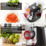 SUPERLEX Răzătoare Electrică Multifuncțională pentru Salate, Mașină Electrică de Feliat Legume cu 5 Lame de Tambur Interschimbabile, Răzătoare de Brânză pentru Fructe și Legume Morcovi Nuci Răzătoare de Bucătărie - Image 6