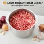 Mașină de umplut umpluturi electrice complet automată pentru acasă, mașină de tocat carne, tocător de legume, tocător de ceapă și usturoi, mașină de amestecat de mare capacitate pentru legume și carne, fabricată din oțel inoxidabil - Image 7