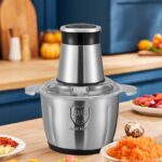 Robot de bucătărie cu mașină de tocat carne, mixer casnic din oțel inoxidabil, complet automat, mașină de tocat carne multifuncțională, robot de bucătărie care poate bate ouăle, tăia legumele, frământa aluatul, măcina carne, etc.