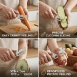 1 bucată Răzătoare Multifuncțională Îmbunătățită pentru Fructe și Legume. Decojitor de Fructe și Legume pentru Uz Casnic. Răzuie Cepe Mari și Decojie Trestie de Zahăr. Ustensile de Bucătărie - Image 10