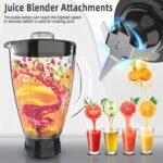 Robot de bucătărie multifuncțional 6-în-1 cu bol din oțel inoxidabil de 5.5L, robot de masă cu 6 viteze și cap înclinabil de 2000W, blender pentru suc cu recipient din sticlă de 1.5L, procesor de alimente multifuncțional, mixere de bucătărie pentru majoritatea bucătarilor casnici, sigur pentru mașina de spălat vase - Image 7