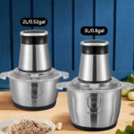 Robot de bucătărie cu mașină de tocat carne, mixer casnic din oțel inoxidabil, complet automat, mașină de tocat carne multifuncțională, robot de bucătărie care poate bate ouăle, tăia legumele, frământa aluatul, măcina carne, etc. - Image 9