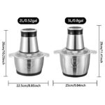 Robot de bucătărie cu mașină de tocat carne, mixer casnic din oțel inoxidabil, complet automat, mașină de tocat carne multifuncțională, robot de bucătărie care poate bate ouăle, tăia legumele, frământa aluatul, măcina carne, etc. - Image 7
