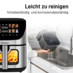 8.5L Smart Machine Hot Fryer Multi Function Air Fryers Smart Electric Viewing Window & Oven Oilless Cooker,LED Touch Control - imagine 5