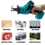 Reciprocating Saw Cordless 3000rpm Variable Speed Chainsaw Wood Metal Chain Rechargeable Circular Saw for Makita 18V Battery - imagine 5