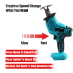 Reciprocating Saw Cordless 3000rpm Variable Speed Chainsaw Wood Metal Chain Rechargeable Circular Saw for Makita 18V Battery - imagine 2