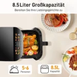 8.5L Smart Machine Hot Fryer Multi Function Air Fryers Smart Electric Viewing Window & Oven Oilless Cooker,LED Touch Control - imagine 3