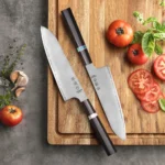 7-inch Japanese High-quality Santoku Knife Three-layer Composite Steel Professional Chef Knife Handmade Cooking Kitchen Knives - imagine 2