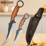 WXCOO Multifunctional Kitchen Knife Stainless Steel Hand-Forged Meat Cleaver Butcher Knife for Household Cooking Tools BBQ Knife