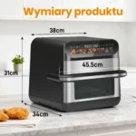 Sinaopus Fat Free Fryer 10L Dual Basket Air Fryer Double Basket Air Air Fryer XXL Air Fryer Oven Free LED Touch Window - imagine 8