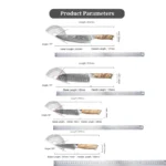 1-4 Piece Damascus Steel Knife Set kitchen Chef Knife utility Santoku peeling knife Burl wood Handle Sharp Anti-Rust Gift - imagine 2