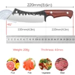 Sharp Cooking Knife Stainless Steel Kitchen Knife Fruit Peeler Chef Knife Vegetable Peeler Meat Cleaver Fish Scissorsy - imagine 3