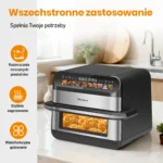 Sinaopus Fat Free Fryer 10L Dual Basket Air Fryer Double Basket Air Air Fryer XXL Air Fryer Oven Free LED Touch Window - imagine 3
