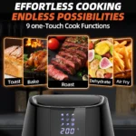 Air Fryer 4.5L 7in1 1500W - 7 Functions Toast/Air Fry/Roast/Dehydrate - Dishwasher Safe Basket - Compact 30cm - imagine 4